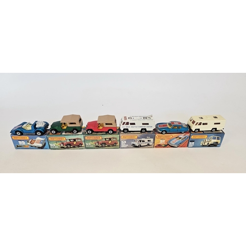 364 - Six boxed Matchbox Superfast 75 series diecast model cars to include No.51 Streakers Citroen SM, 2 X... 