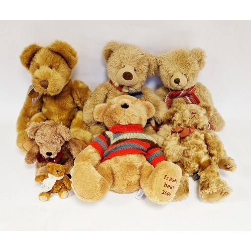 526 - Five House of Fraser Fraser Bears to include Fraser Bear 2002, 2001, 2006, 2003, 2004 Keyring as wel... 