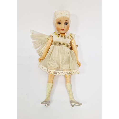 533A - Armand Marseille bisque headed Christmas tree fairy doll, no.390, with sleeping blue eyes, open mout... 