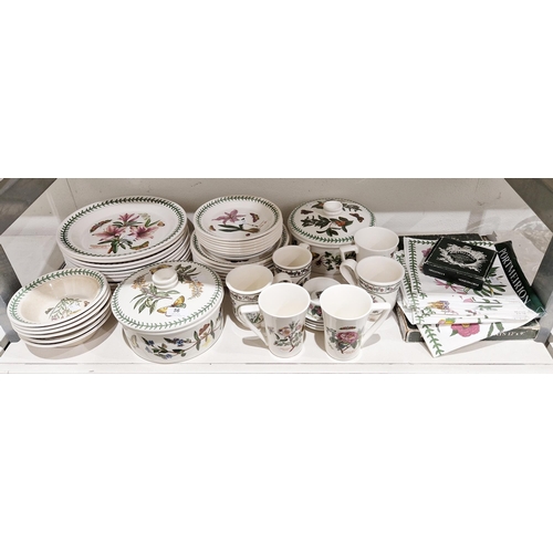 56 - Large collection of Portmeirion Botanic Garden to include two circular covered tureens, plates in th... 