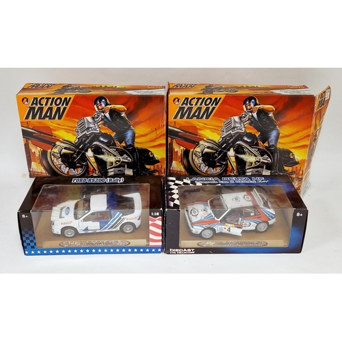 572 - Two boxed Action Man Missle bikes together with a quantity of Action Man accesories to include cloth... 