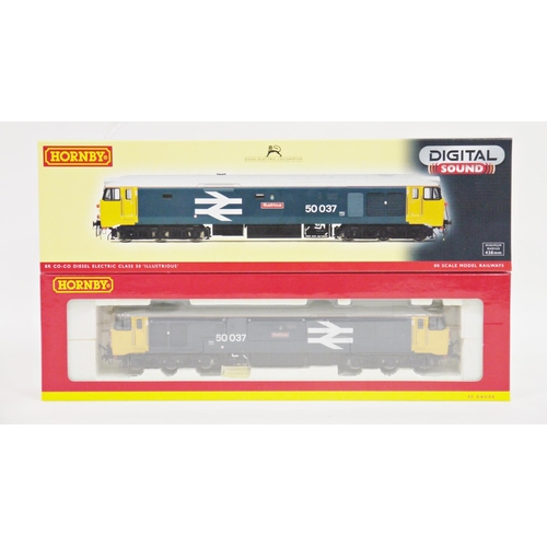 632 - Hornby model railways OO gauge locomotive R2901XS BR Co-co diesel electric Class 50 ' 50037 Illustri... 