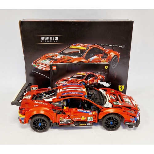 735 - Lego Technic No.42125 Ferrari 488 GTE AF Corse #51 constructed Lego set with box and instructions