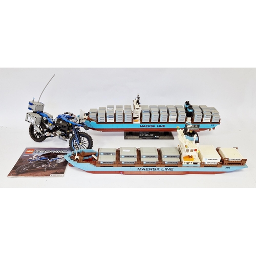 743 - Three constructed Lego sets to include Lego Technic no.42063 BMW Motorrad (with instructions), no.10... 