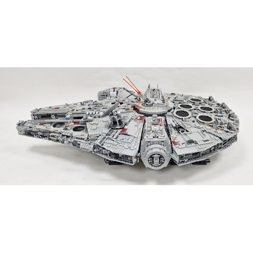 757 - Lego Star Wars 75192 Ultimate Collectors Series Millennium Falcon constructed lego set with box and ... 