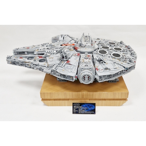 757 - Lego Star Wars 75192 Ultimate Collectors Series Millennium Falcon constructed lego set with box and ... 