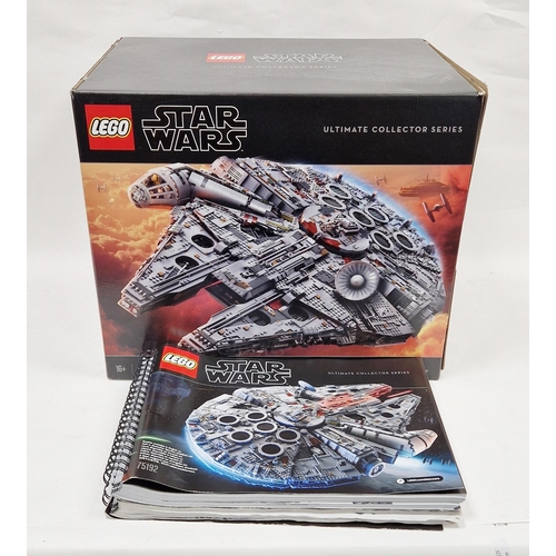 757 - Lego Star Wars 75192 Ultimate Collectors Series Millennium Falcon constructed lego set with box and ... 