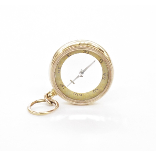 371 - Compass fob in 18ct gold mount