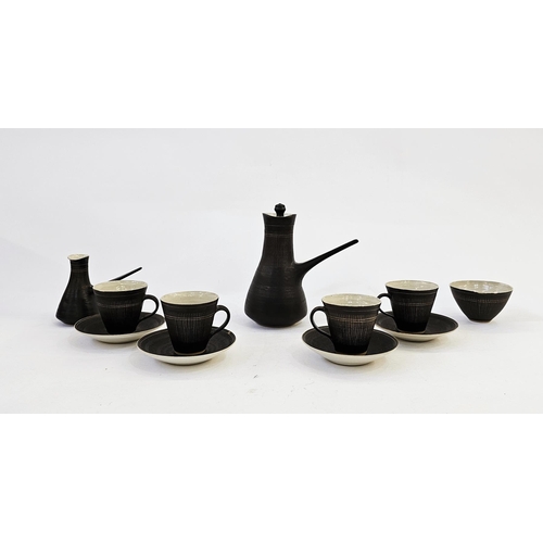 54 - Dame Lucie Rie DBE (Austrian/British, 1902-1995)

  A stoneware coffee service for four, circa 1955,... 