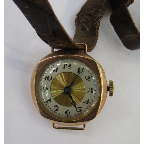 576 - Lady's 9ct gold watch, the dial with Arabic numerals within a circular case, a gentleman's Rotary gi... 