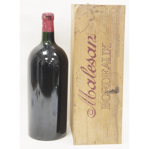 738 - Prestige de Malesan Bordeaux 1991 Jeroboam, 12% vol, 5L, housed in original wooden crate