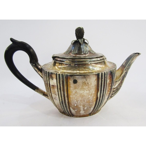 263 - Early 20th century EPNS tea and coffee four piece service comprising tea pot, coffee pot, milk and s... 