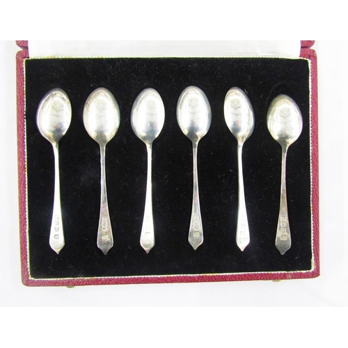 288 - Set of six silver teaspoons dated 1965 from six different assay offices, London, Edinburgh, Britanni... 