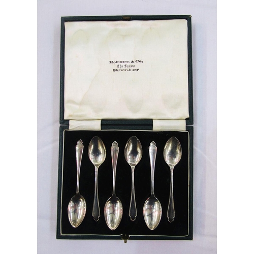 288 - Set of six silver teaspoons dated 1965 from six different assay offices, London, Edinburgh, Britanni... 