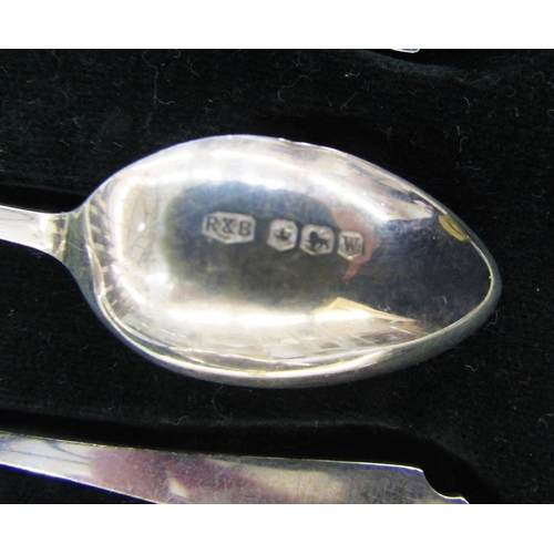 288 - Set of six silver teaspoons dated 1965 from six different assay offices, London, Edinburgh, Britanni... 