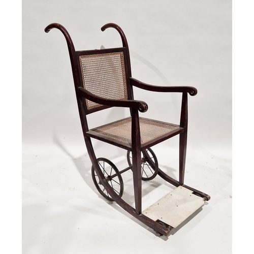 1207 - Early 20th century beech wood ' The Carstairs ' invalid chair by Carters (J & A) Ltd with cane back ... 