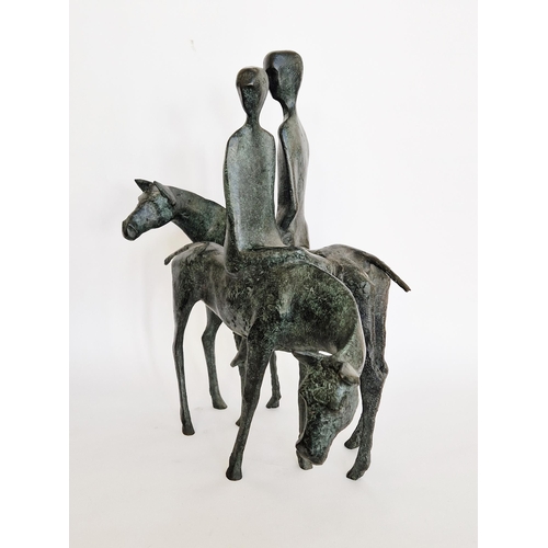 152 - Terence Coventry (1938-2017) bronze “Riders” 1989 (5 of 7), 66cm high x 63cm wide, with Gallery Pang... 