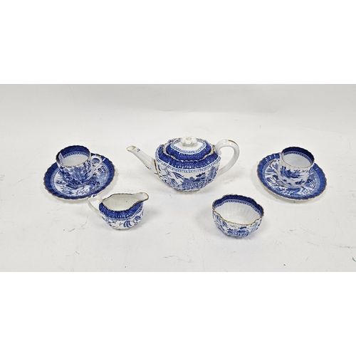 17 - Copeland Spode bone china part tea service, circa 1890, printed green marks, pattern no.1/1329, prin... 