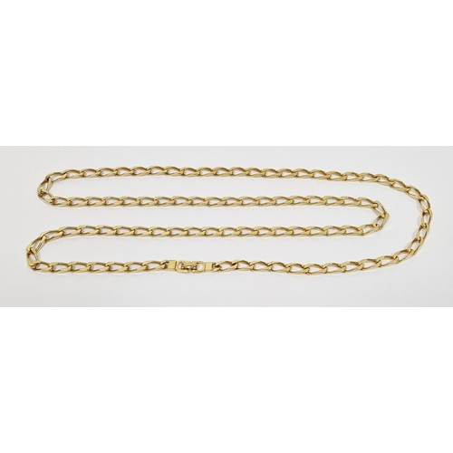 192 - Christian Dior gold-coloured curb link necklace, the clasp stamped Chr. Dior, 80cm long together wit... 