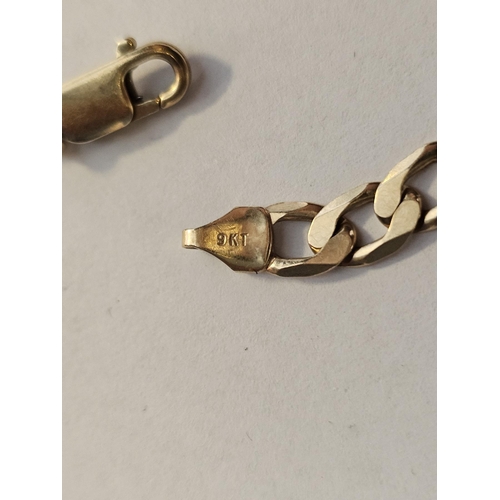 208 - 9ct gold curb-link bracelet, 18.5cm long, 7.1 grams