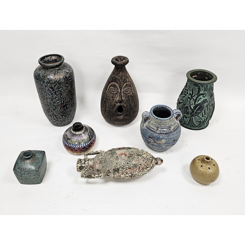 25 - Group of studio and contemporary pottery vessels and others similar including a Navajo squat globula... 