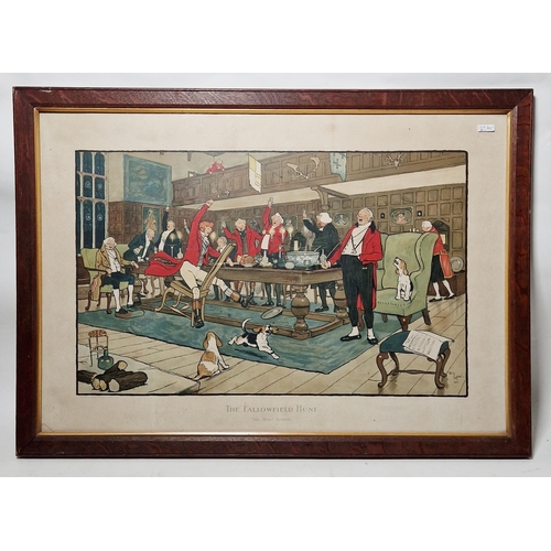 253 - After Cecil Aldin (1870-1935)
 The Fallowfield Hunt, The Hunt Supper
 Print, published by Lawrence &... 