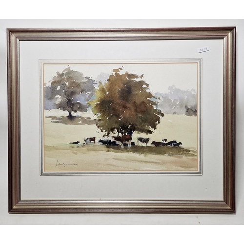 280 - John Yardley (1933)
 Watercolour and pencil on paper
 High Summer in the Park, signed lower left, 25... 