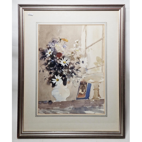 283 - John Yardley (1933)
 Watercolour on paper
 Still life with daisies and wild flowers, signed lower ri... 