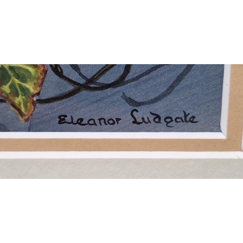 294 - Eleanor Ludgate (British, 20th century)
 Watercolour on paper
 Three nature studies to include a taw... 