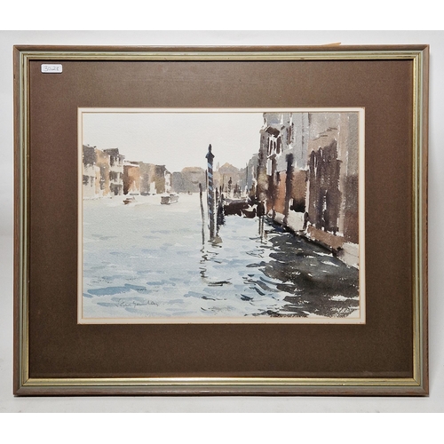 298 - John Yardley (1933)
 Watercolour on paper
 Near the Rialto, Venice, signed lower left, 25.5cm x 34cm... 