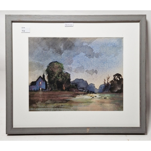 302 - Attributed to Brian Johnston (20th century)
 Watercolour, gouache and/or pastel on paper
 The first ... 