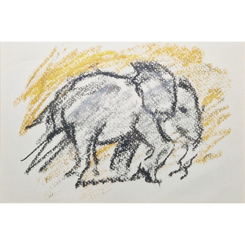 310 - 21st century South African school
 Small etching of a warthog, numbered 4112, indistinctly signed an... 