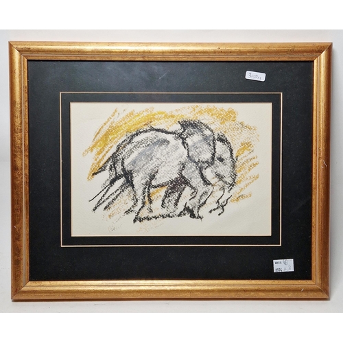 310 - 21st century South African school
 Small etching of a warthog, numbered 4112, indistinctly signed an... 