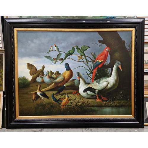 343 - 21st century school
 Oil on canvas
 After Jacob Bogdani (1660-1724)
 Study of birds, including a par... 