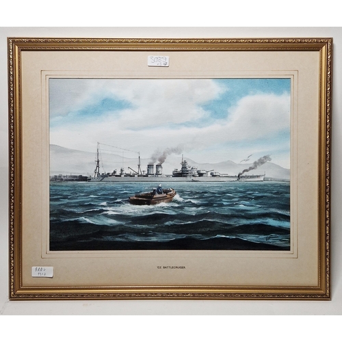 369 - Thorne (20th century)
 Oil on board
 Naval maritime scene, 