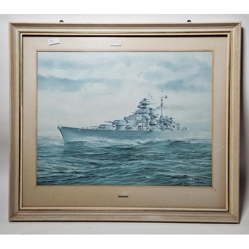 369 - Thorne (20th century)
 Oil on board
 Naval maritime scene, 