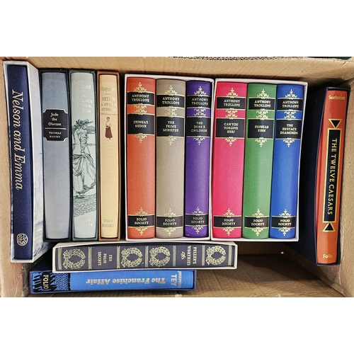 30 - Folio Society, two boxed sets of Anthony Trollope combining six novels and various others (1 box)