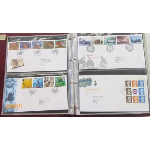 303 - GB stamps: With face value c£500, 2 albums of QEII decimal presentation packs and one of bespoke fir... 