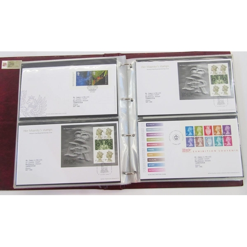 303 - GB stamps: With face value c£500, 2 albums of QEII decimal presentation packs and one of bespoke fir... 