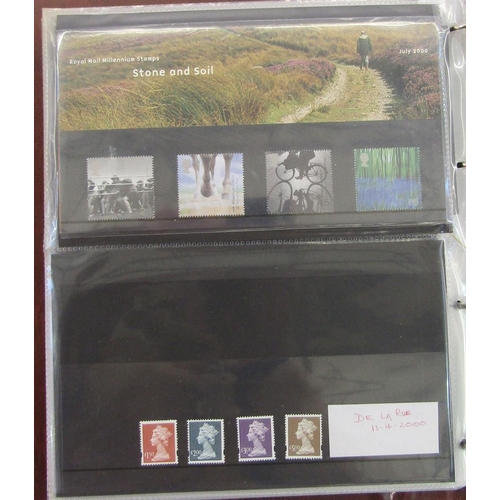 303 - GB stamps: With face value c£500, 2 albums of QEII decimal presentation packs and one of bespoke fir... 