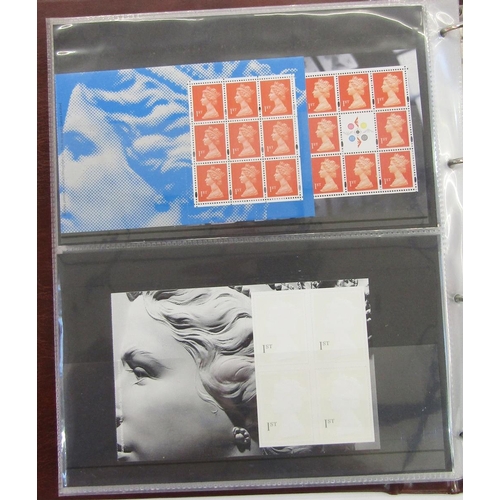 303 - GB stamps: With face value c£500, 2 albums of QEII decimal presentation packs and one of bespoke fir... 