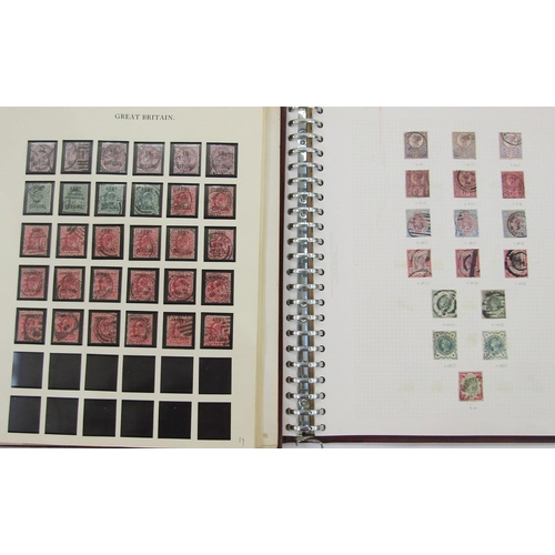 304 - GB stamps: QV-QEII collection in 2 albums including 4 Penny Blacks and much other line engraved impe... 