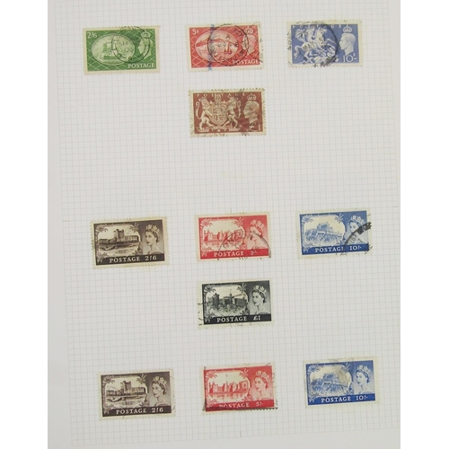 304 - GB stamps: QV-QEII collection in 2 albums including 4 Penny Blacks and much other line engraved impe... 