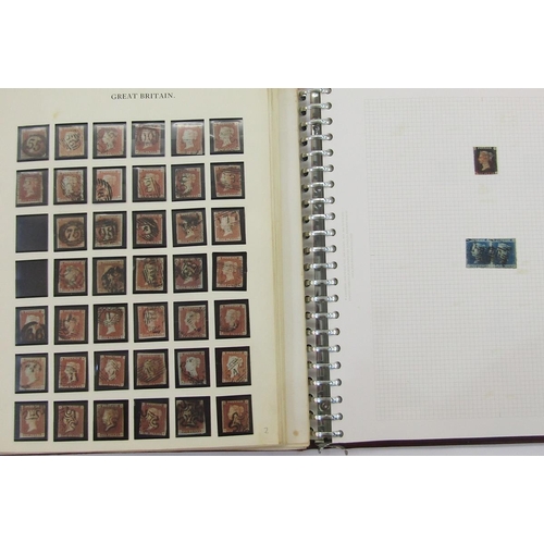 304 - GB stamps: QV-QEII collection in 2 albums including 4 Penny Blacks and much other line engraved impe... 