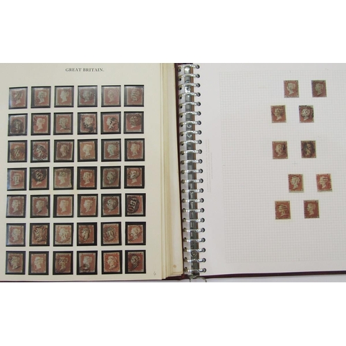 304 - GB stamps: QV-QEII collection in 2 albums including 4 Penny Blacks and much other line engraved impe... 