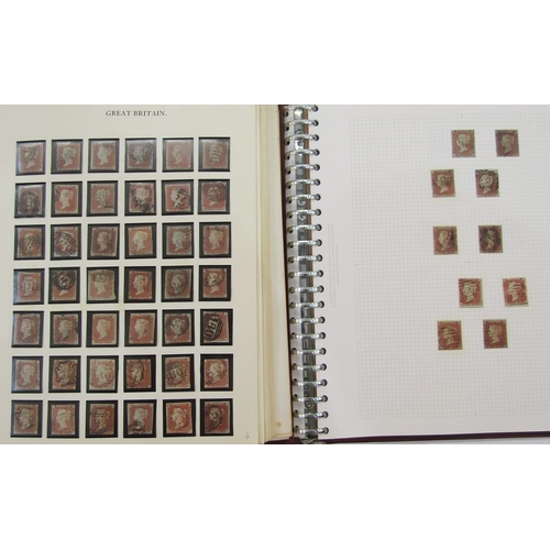 304 - GB stamps: QV-QEII collection in 2 albums including 4 Penny Blacks and much other line engraved impe... 