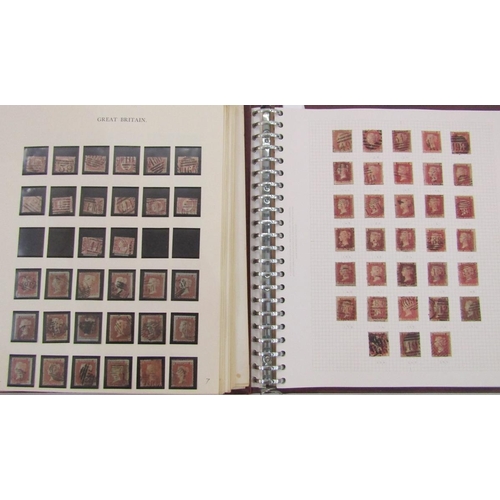 304 - GB stamps: QV-QEII collection in 2 albums including 4 Penny Blacks and much other line engraved impe... 