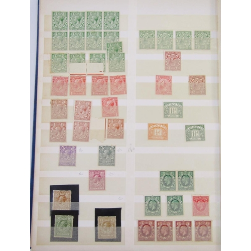 306 - GB stamps: With face value £200+, blue stock-book of QV-QEII, mint & used, definitives, commemorativ... 