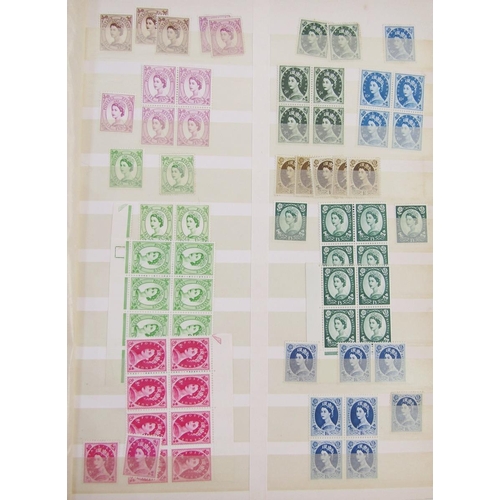 306 - GB stamps: With face value £200+, blue stock-book of QV-QEII, mint & used, definitives, commemorativ... 