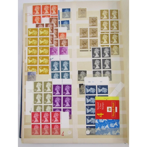 306 - GB stamps: With face value £200+, blue stock-book of QV-QEII, mint & used, definitives, commemorativ... 